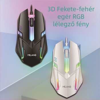 Kabeles USB optikai egér, 3 gomb, 1000 DPI, kompatibilis laptophoz