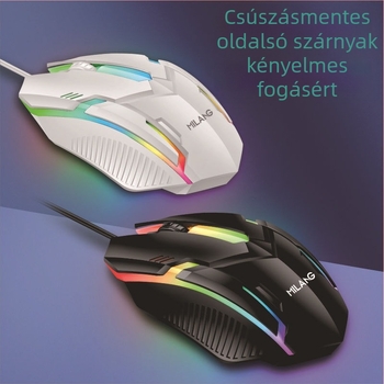 Kabeles USB optikai egér, 3 gomb, 1000 DPI, kompatibilis laptophoz