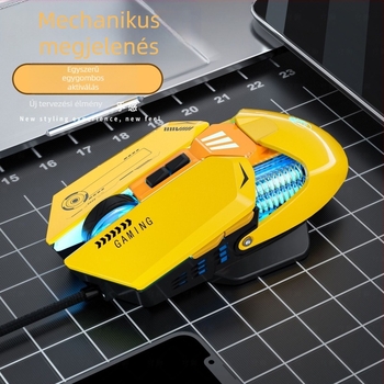 SKYLION C6 vezetékes optikai játék egér, 7 gomb, 7200 DPI, 4 szintű DPI, ergonomikus