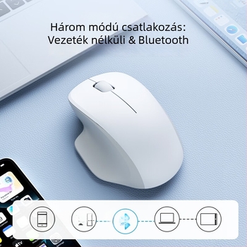 Vezeték nélküli egér USB/Bluetooth kétmódú, 1600 DPI, 2 gomb, Plug-and-Play
