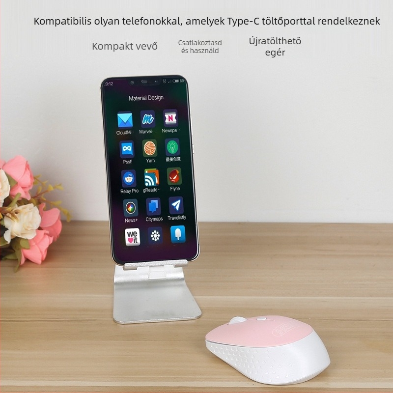 Fotóelektronikus vezeték nélküli egér USB interfésszel, 2.4GHz, 1600dpi, 4 gomb