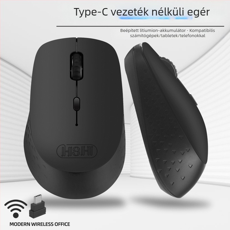 Fotóelektronikus vezeték nélküli egér USB interfésszel, 2.4GHz, 1600dpi, 4 gomb