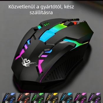 Vezetékes optikai játék egér, USB, 1200 DPI, 3 gomb, ergonómikus