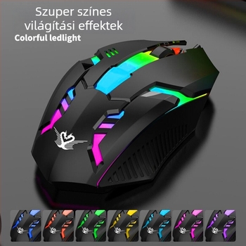 Vezetékes optikai játék egér, USB, 1200 DPI, 3 gomb, ergonómikus
