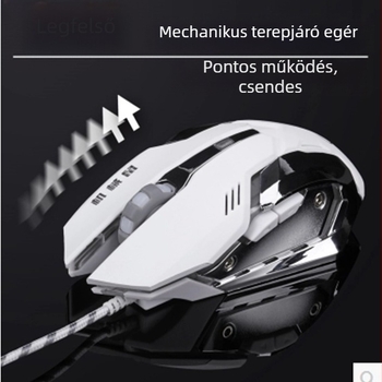 SXJ-02 Gaming egér – 3000 DPI, 6 gomb, USB-kábel, ergonómikus, négyirányú görgő