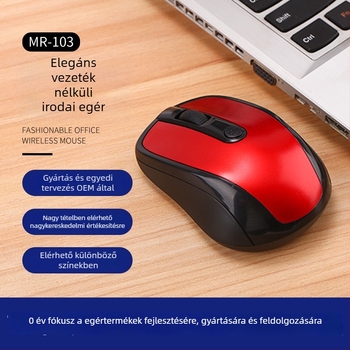 Vezeték nélküli, csendes irodai egér MR-105, kettős módban, 1600 DPI, USB, 4 gomb