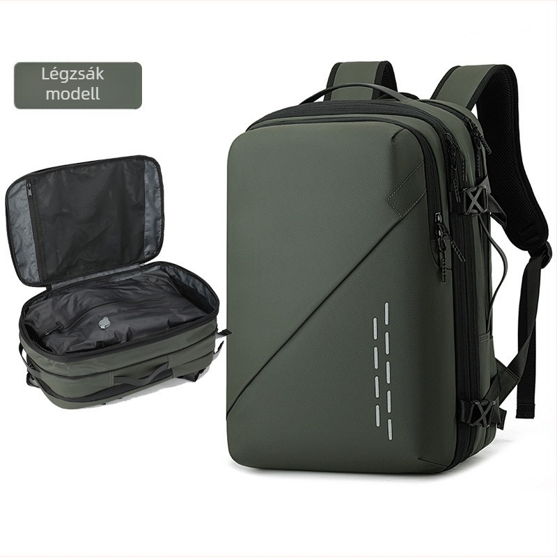Uniszex laptop hátizsák, nylon, 20–35 L kapacitás, légpárnás vállpántok, üzleti utazásokhoz