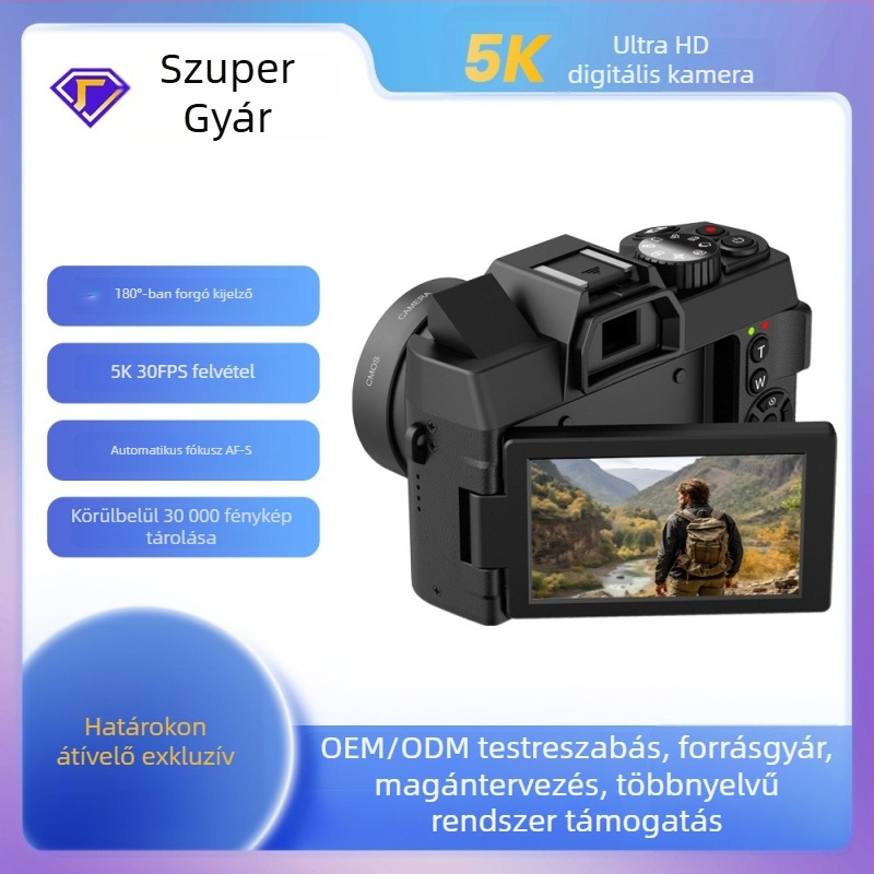 Digitális kamera 16x optikai zoom, forgatható LCD kijelző, CMOS érzékelő, periszkópos objektív, maximális felbontás 8000x6000