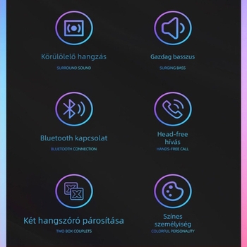X3 Bluetooth hordozható mini külső hangfal – BT 5.0, beépített 300–500 mAh akkumulátor, 5 W, 10 m hatótáv, SNR ≥70 dB