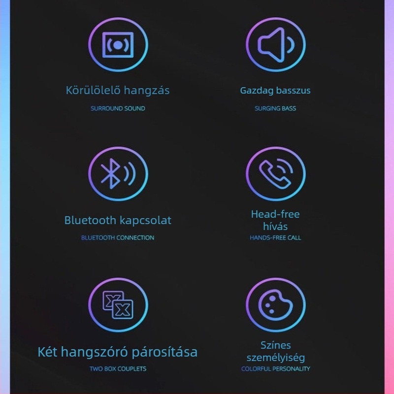 X3 Bluetooth hordozható mini külső hangfal – BT 5.0, beépített 300–500 mAh akkumulátor, 5 W, 10 m hatótáv, SNR ≥70 dB