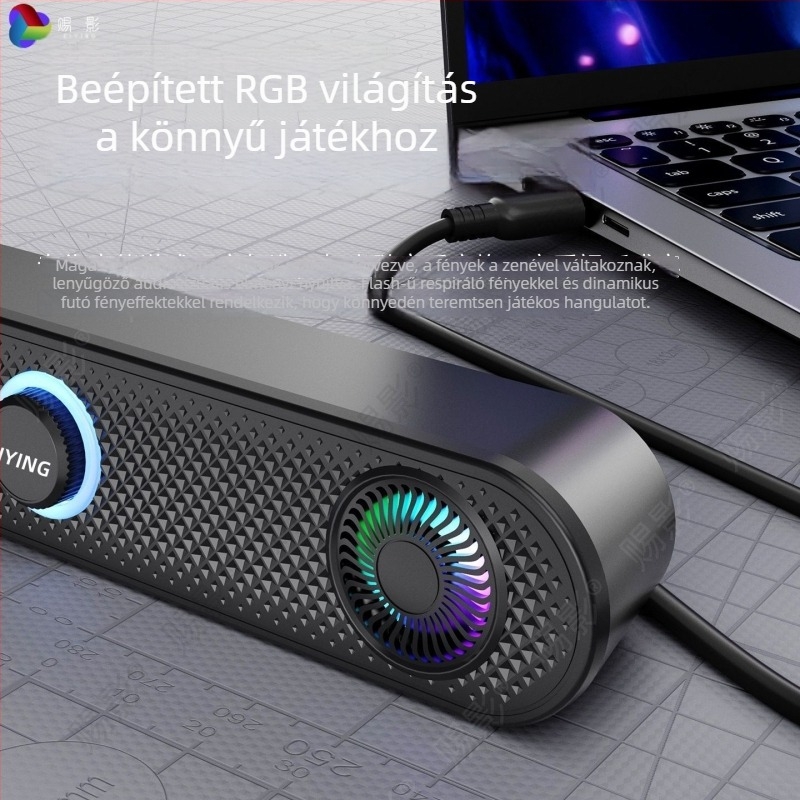 Shadow USB/Bluetooth 5.3 számítógépes hangfalak, 2.0 sztereó, 6W kimenet, 40 Hz–20 kHz