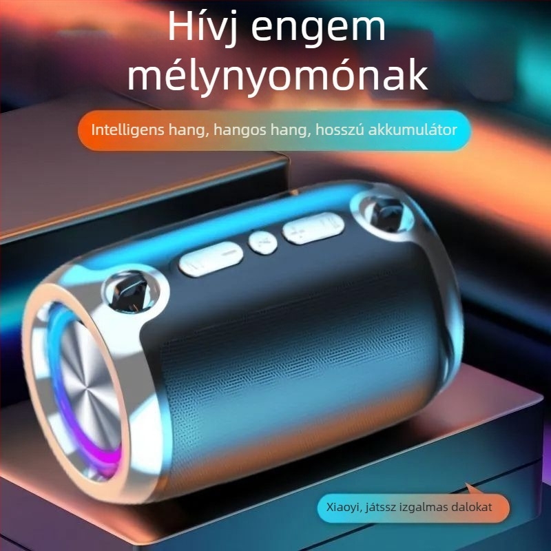 AI intelligens Bluetooth hangszóró szubwoofer mély basszus, Bluetooth kapcsolat, frekvenciatartomány 100 Hz–20 kHz, SNR ≥70 dB, ABS ház, IPX7 vízállóság