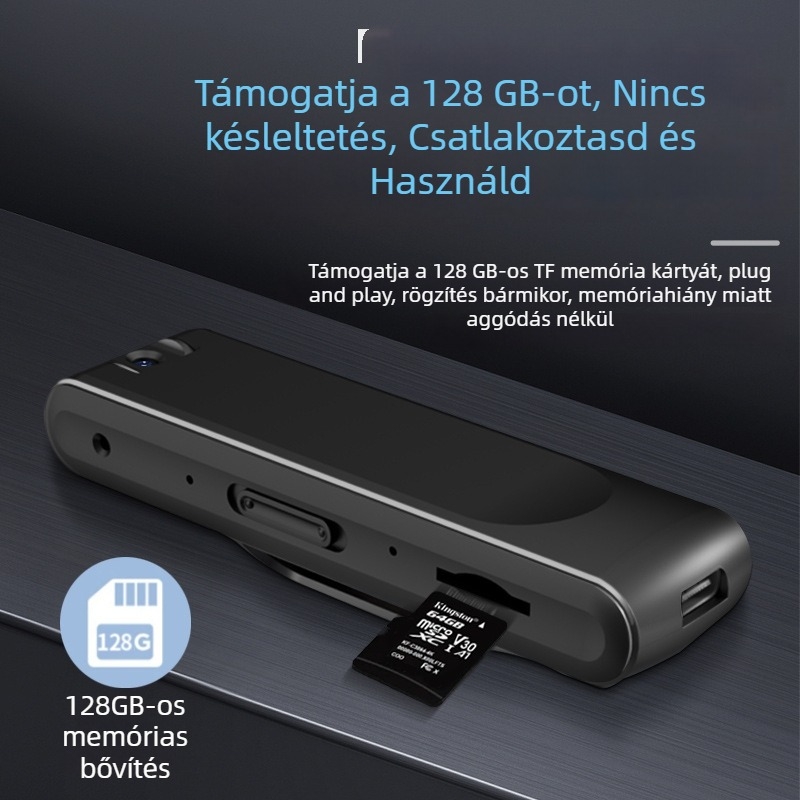 D10 professzionális rögzítő kamera: 1080p CMOS, éjjellátó funkció, microSD tárhely, 12 órás akkumulátor