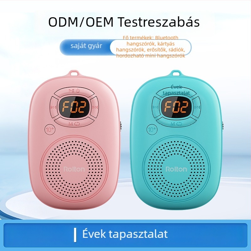 Le Ting E200 Bluetooth hordozható hangszóró — 3W, 100 Hz–20 kHz, SNR ≥70 dB, USB tápegység, microSD-kártya slot, 10 m hatótávolság