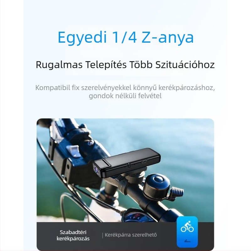 A8 Mellkasra szerelt hordozható kamera, 10x optikai zoom, 1,5 hüvelykes LCD, CCD szenzor, elektronikus képstabilizálás, memóriaopciók 256GB-ig