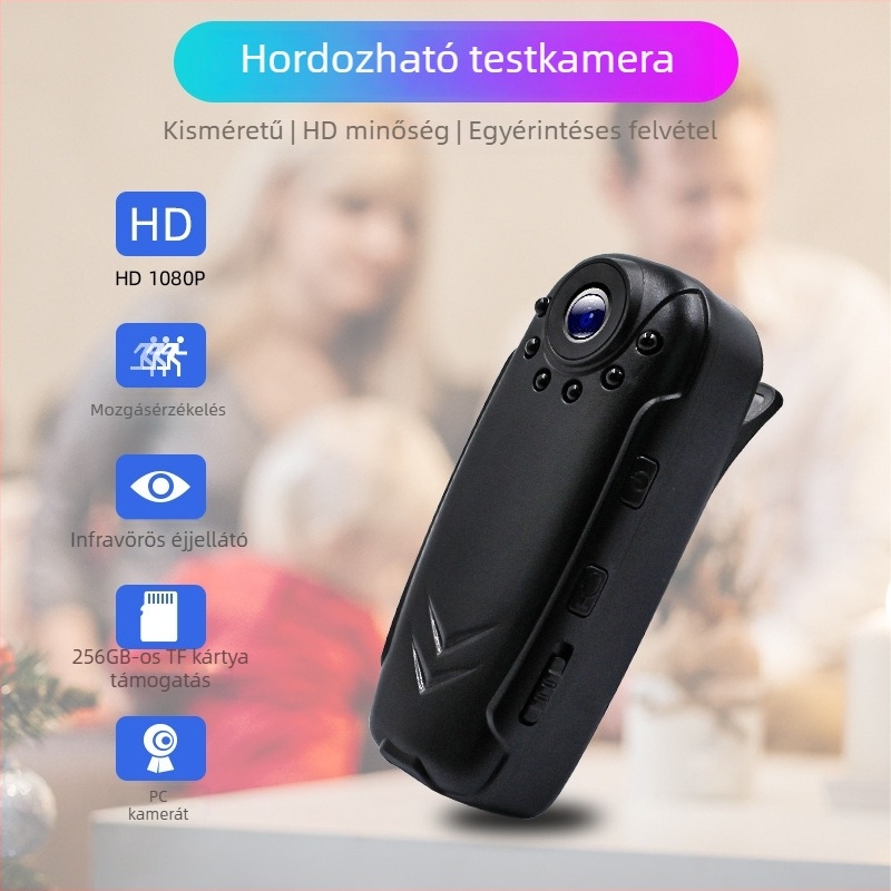 Testre szerelhető videókamera (1080p felbontás, 20x optikai zoom, éjszakai látás, 3CMOS érzékelő, 6 órás üzemidő)