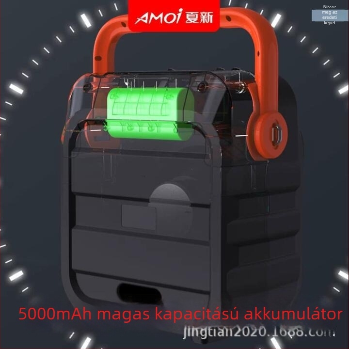 A9 Hordozható Bluetooth karaokés hangszóró beépített mikrofonnal, kültéri használatra, 12W kimenet, BT 5.0, 100Hz-20kHz, SNR ≥70dB, beépített akkumulátor