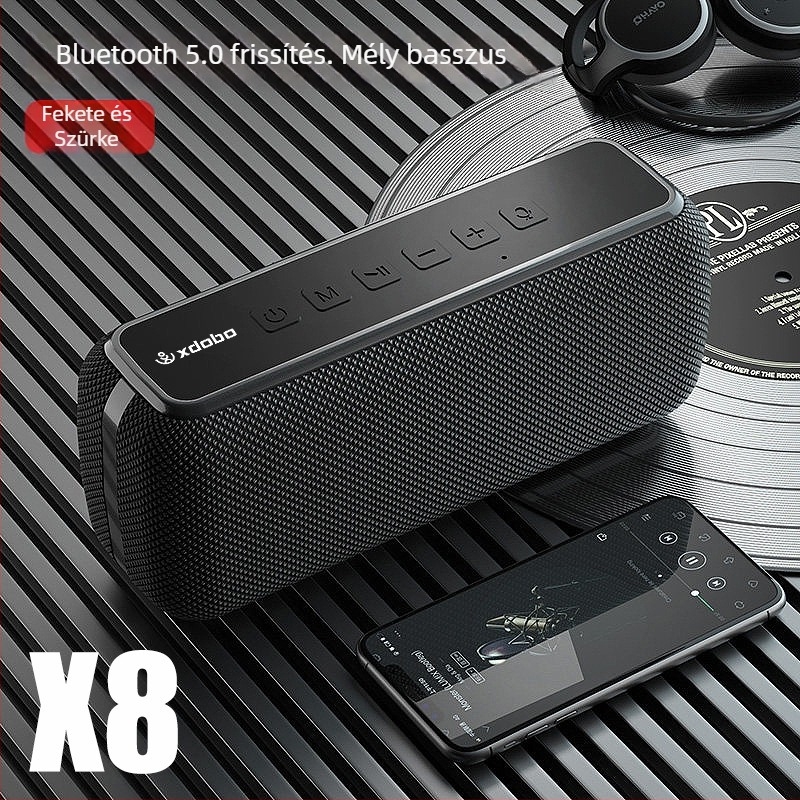 Xidobao X8 Bluetooth hangszóró mély basszussal, 60W, BT 5.0, 40Hz-20kHz, IPX5, beépített akkumulátor 4000–6000mAh