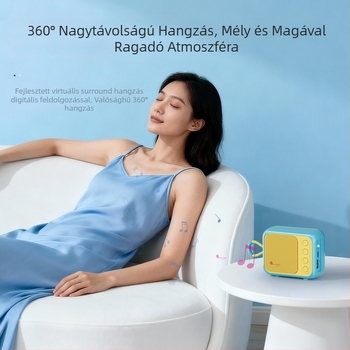 Vezeték nélküli Bluetooth hangszóró – mini hordozható, 5W, 40Hz-20kHz, SNR ≥75dB, Beépített akkumulátor