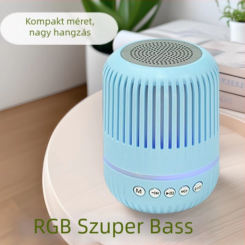 M4 mini okos Bluetooth hangfal beépített mélysugárzóval, 5W, Bluetooth 5.0, 100Hz-20kHz frekvenciatartomány, beépített akkumulátor 300-500mAh, hatótávolság 10m