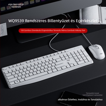 Patriot billentyűzet és egér készlet, modell 9520, 108 billentyű, USB vezetékes csatlakozás, szilikon anyag, X architektúra gombtechnológia