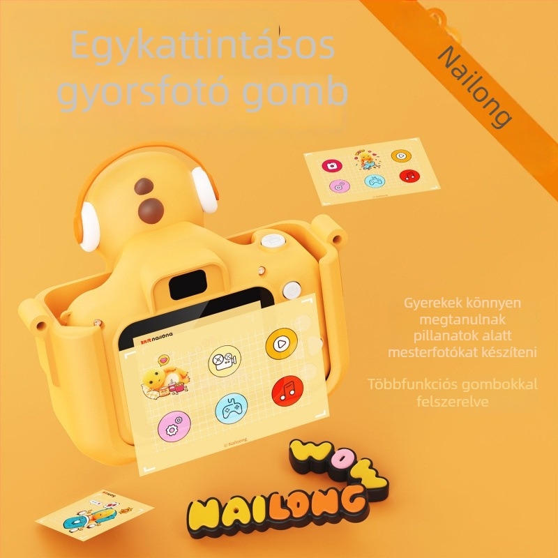 Milk Dragon Gyerekeknek Digitális Kamera X5 több mint 40 millió pixellel, 2,4 hüvelykes LCD, TF-kártyás tárhely, 1–3 órás üzemidő