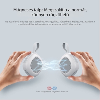 Vízálló Bluetooth mini hangszóró mágneses rögzítéssel, kártyahellyel, USB-s, 2-in-1, újratölthető, Bluetooth 5.1