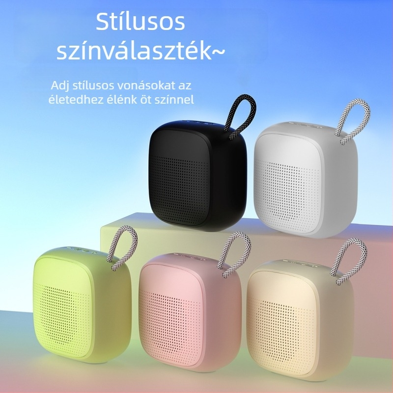 Beépített akkumulátoros asztali Bluetooth hangfal, 5W kimenet, IPX5 vízálló, 100 Hz–20 kHz frekvenciasáv, Bluetooth 5.3