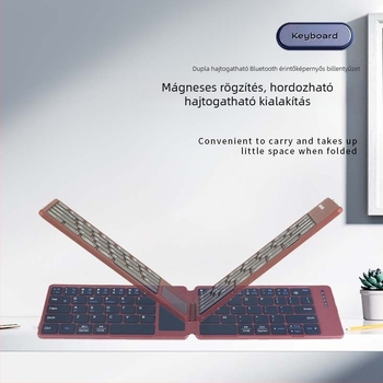 Bluetooth billentyűzet, akár 87 billentyűvel, Bluetooth-kapcsolat, USB interfész, ollós kapcsoló, támogatja 3 eszközt