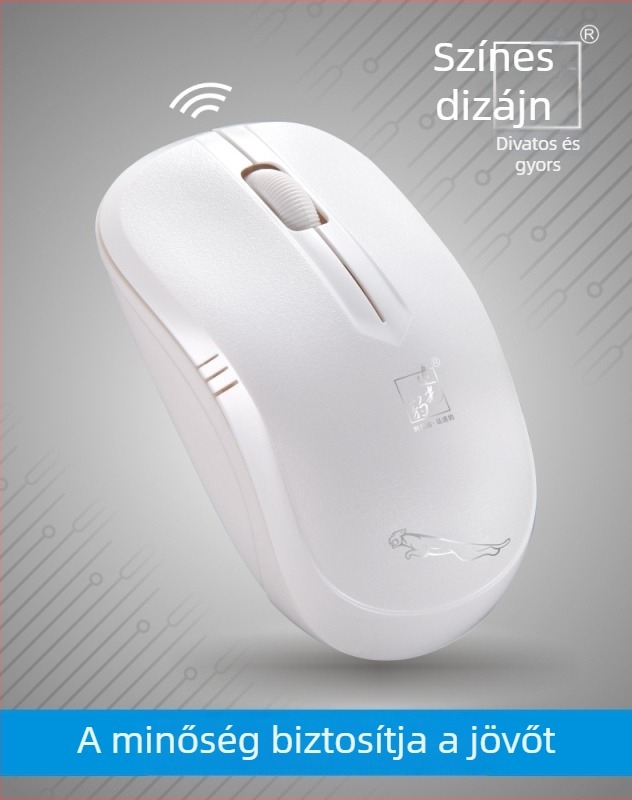 Vezeték nélküli optikai egér, 1600 DPI, ergonómikus, USB 2.4G, modell 101B