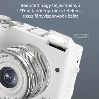 DC205X Optikai zoomos kamera, 5K HD, Kezdő szintű tükör nélküli selfie kamera, 3 hüvelykes LCD, TF-kártya