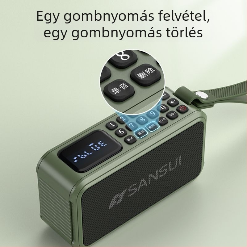 Landscape F62 Bluetooth hordozható hangszóró – beépített akkumulátor 1000–1200 mAh; Bluetooth 5.1; kimenő teljesítmény 5W; frekvenciasáv 100 Hz–20 kHz