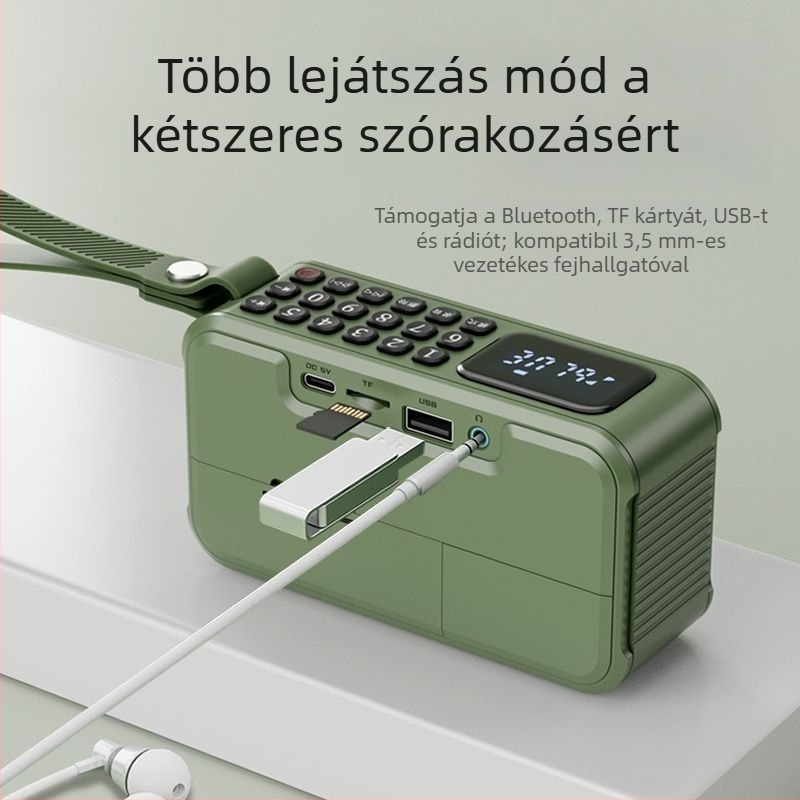 Landscape F62 Bluetooth hordozható hangszóró – beépített akkumulátor 1000–1200 mAh; Bluetooth 5.1; kimenő teljesítmény 5W; frekvenciasáv 100 Hz–20 kHz