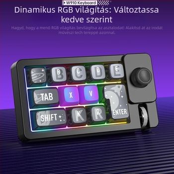 87-gombos RGB háttérvilágítású numerikus billentyűzet, vezetékes és Bluetooth, 2.4G vezeték nélküli kapcsolattal, csuklótámasz
