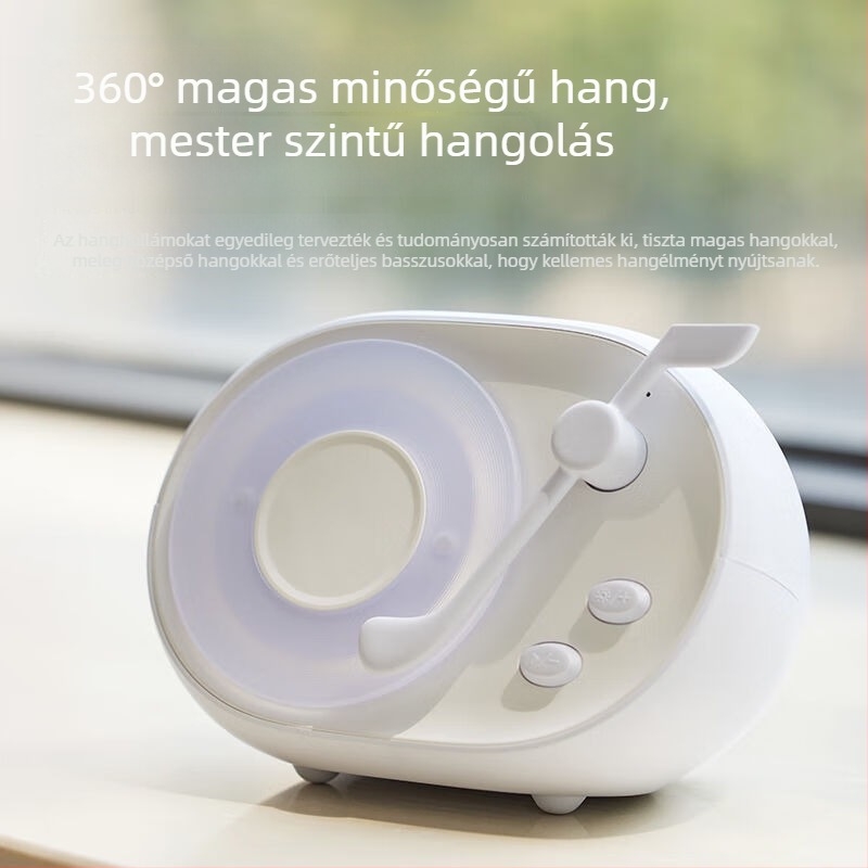 Bluetooth hangszóró környezeti világítással, beépített akkumulátor 1000–1200 mAh, 5 W, 60 Hz–15 kHz, SNR ≥70 dB