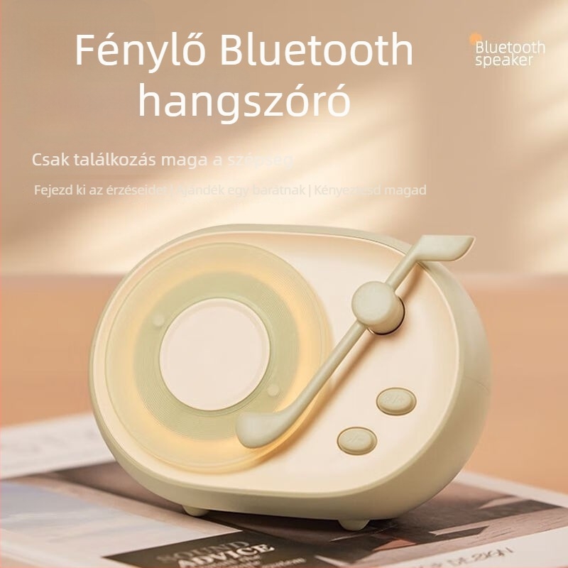 Bluetooth hangszóró környezeti világítással, beépített akkumulátor 1000–1200 mAh, 5 W, 60 Hz–15 kHz, SNR ≥70 dB