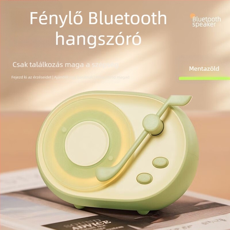 Bluetooth hangszóró környezeti világítással, beépített akkumulátor 1000–1200 mAh, 5 W, 60 Hz–15 kHz, SNR ≥70 dB