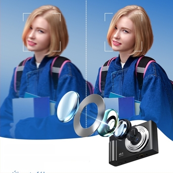 DC01 Selfiekamera: 8MP CMOS szenzor, 16x optikai zoom, 2,3" HD LCD, periszkópos objektív, teljes manuális működés