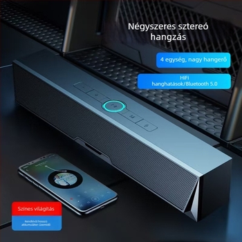 Hi‑Fi Bluetooth hangsugárzó szubwooferrel asztali számítógéphez és notebookhoz – hosszú hangsáv