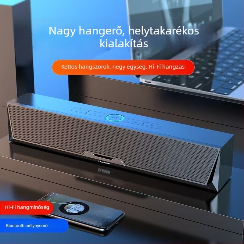Hi‑Fi Bluetooth hangsugárzó szubwooferrel asztali számítógéphez és notebookhoz – hosszú hangsáv