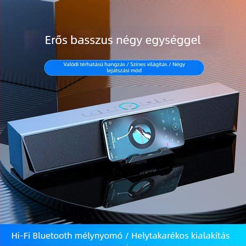 Hi‑Fi Bluetooth hangsugárzó szubwooferrel asztali számítógéphez és notebookhoz – hosszú hangsáv