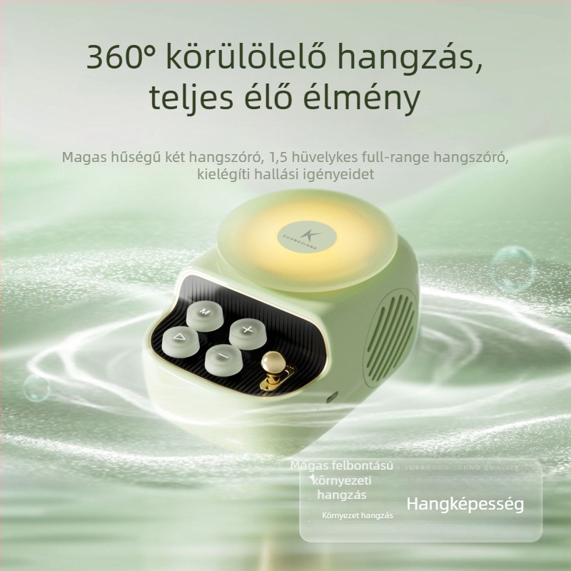 Bluetooth hangszóró 2 hangszóróval, BT 5.3, frekvencia-tartomány 100 Hz–20 kHz, SNR ≥70 dB, beépített akkumulátor 1000–1200 mAh