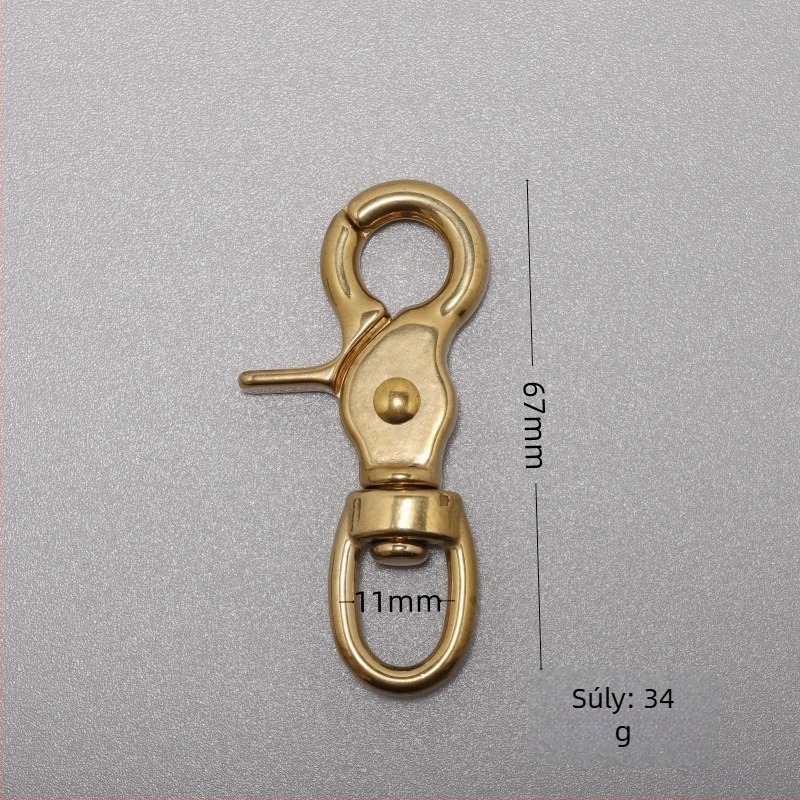 Réz kör alapú kampó-zár hardver táskákhoz, poggyászhoz és kutyahámhoz - 5013b, Jim Hardware, 2025 tavasz