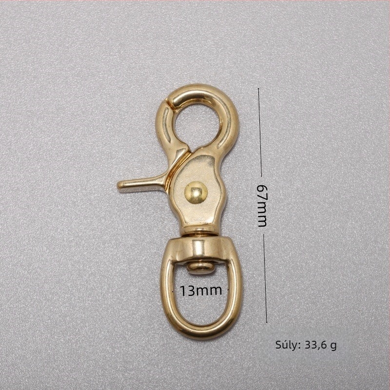 Réz kör alapú kampó-zár hardver táskákhoz, poggyászhoz és kutyahámhoz - 5013b, Jim Hardware, 2025 tavasz