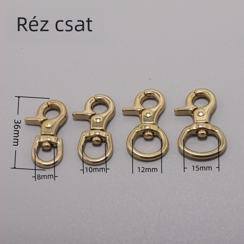 Réz kör alapú kampó-zár hardver táskákhoz, poggyászhoz és kutyahámhoz - 5013b, Jim Hardware, 2025 tavasz