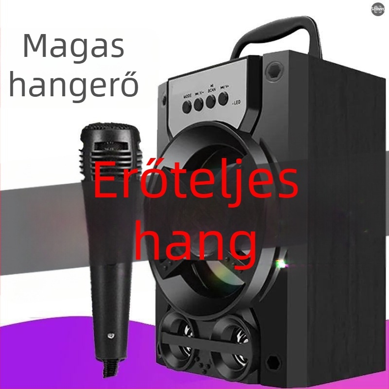 Vezeték nélküli Bluetooth hangsugárzó – Kültéri hordozható SD-kártya bemenettel és rádióval, ABS ház, IPX7 vízálló, 100 Hz–20 kHz frekvenciaválasz