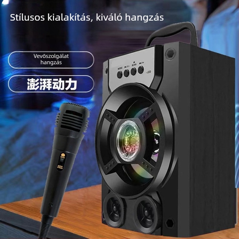 Vezeték nélküli Bluetooth hangsugárzó – Kültéri hordozható SD-kártya bemenettel és rádióval, ABS ház, IPX7 vízálló, 100 Hz–20 kHz frekvenciaválasz