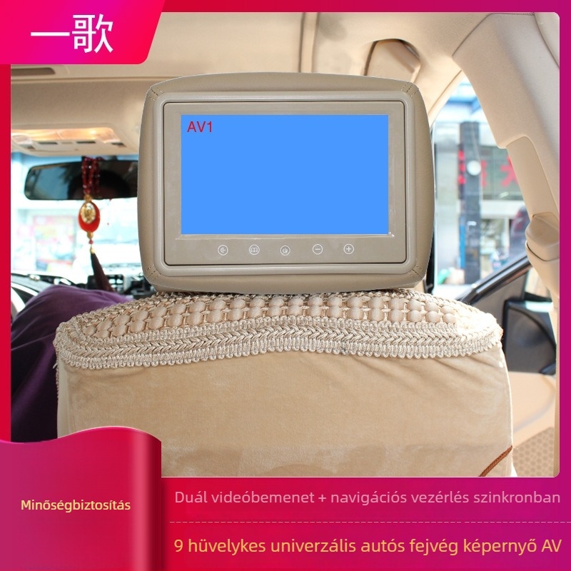Autófejtámla kijelző érintőgombbal, HD digitális képernyő, modell YG-918A, 2 bemeneti jelek, PAL/NTSC