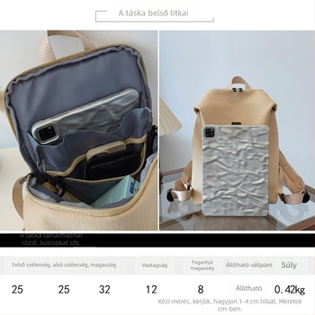 Notebook hátizsák – Uniszex, 15 hüvelykes laptophoz, 20–35L kapacitás, nejlon, légpárnás vállpánt