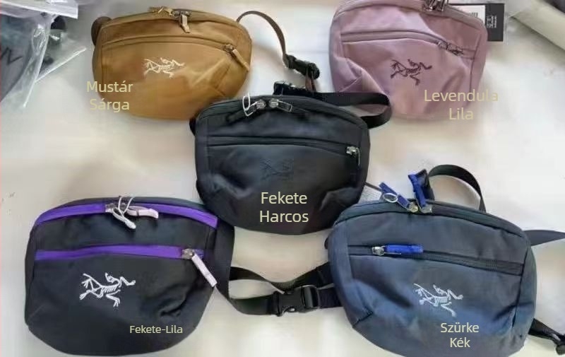 Nylon crossbody táska nylon béléssel, cipzáras nyitás, belső zsebek a telefonhoz és a dokumentumokhoz, 2024 tavasza